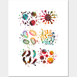Bacteria Posters and Art
